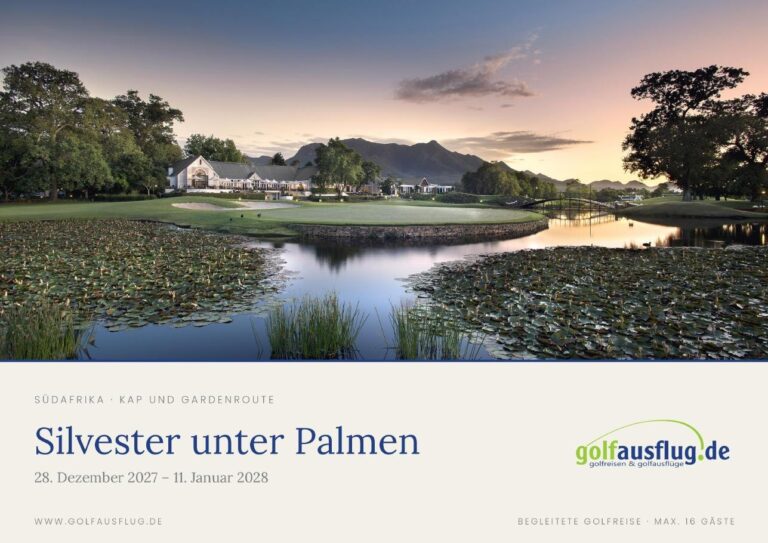 Titelseite der Broschüre Silvester unter Palmen 2027/28